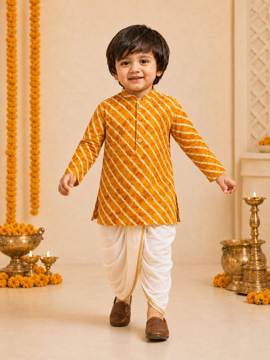 Boy Navy Blue Rayon Kurta and Dhoti Set Festive, Festive Glitz, Indated Traditions, All regions, Raksha Bandhan, Navratri Ethnic Wear