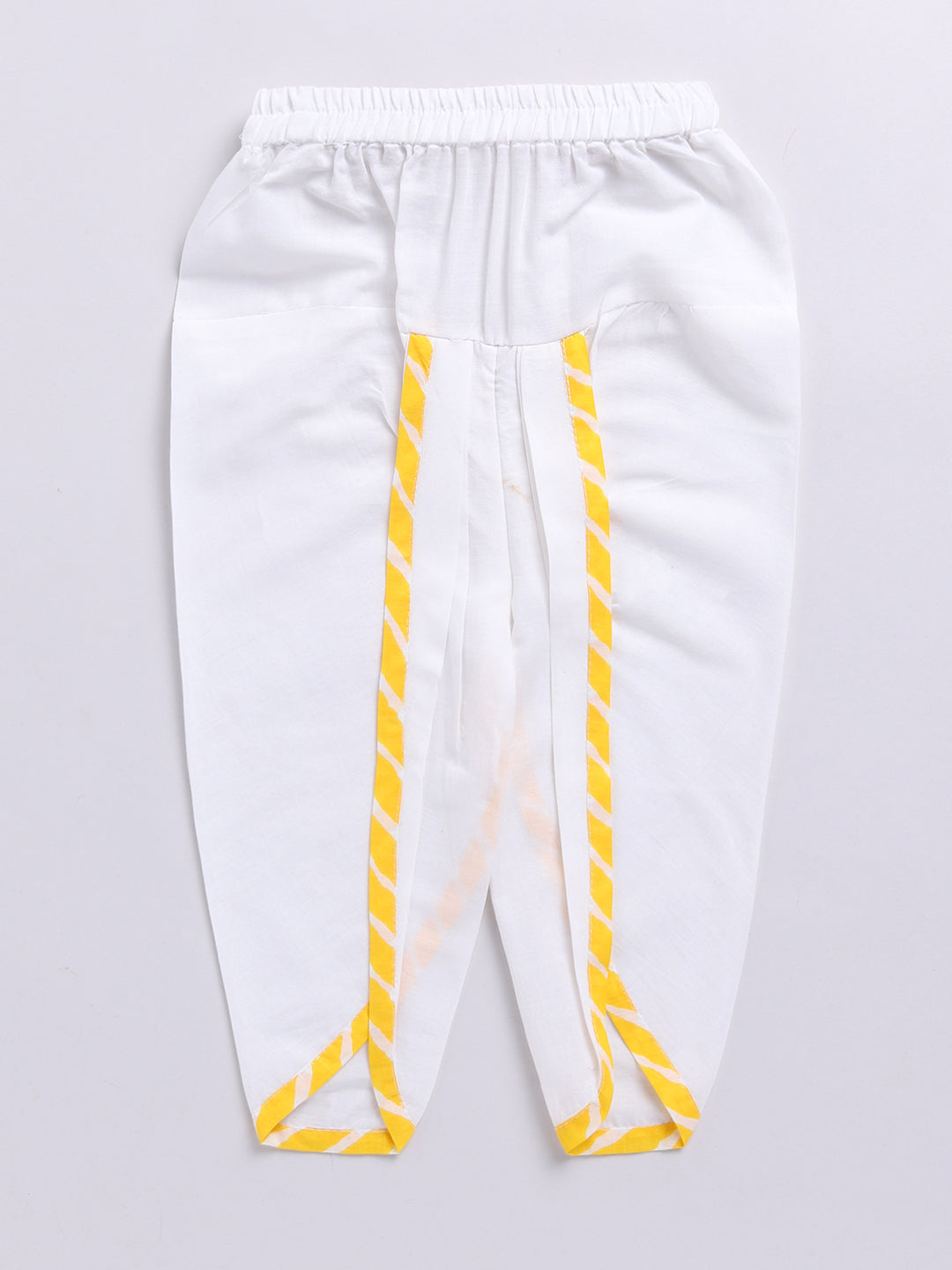 Boy's Yellow Cotton Kurta Dhoti Set