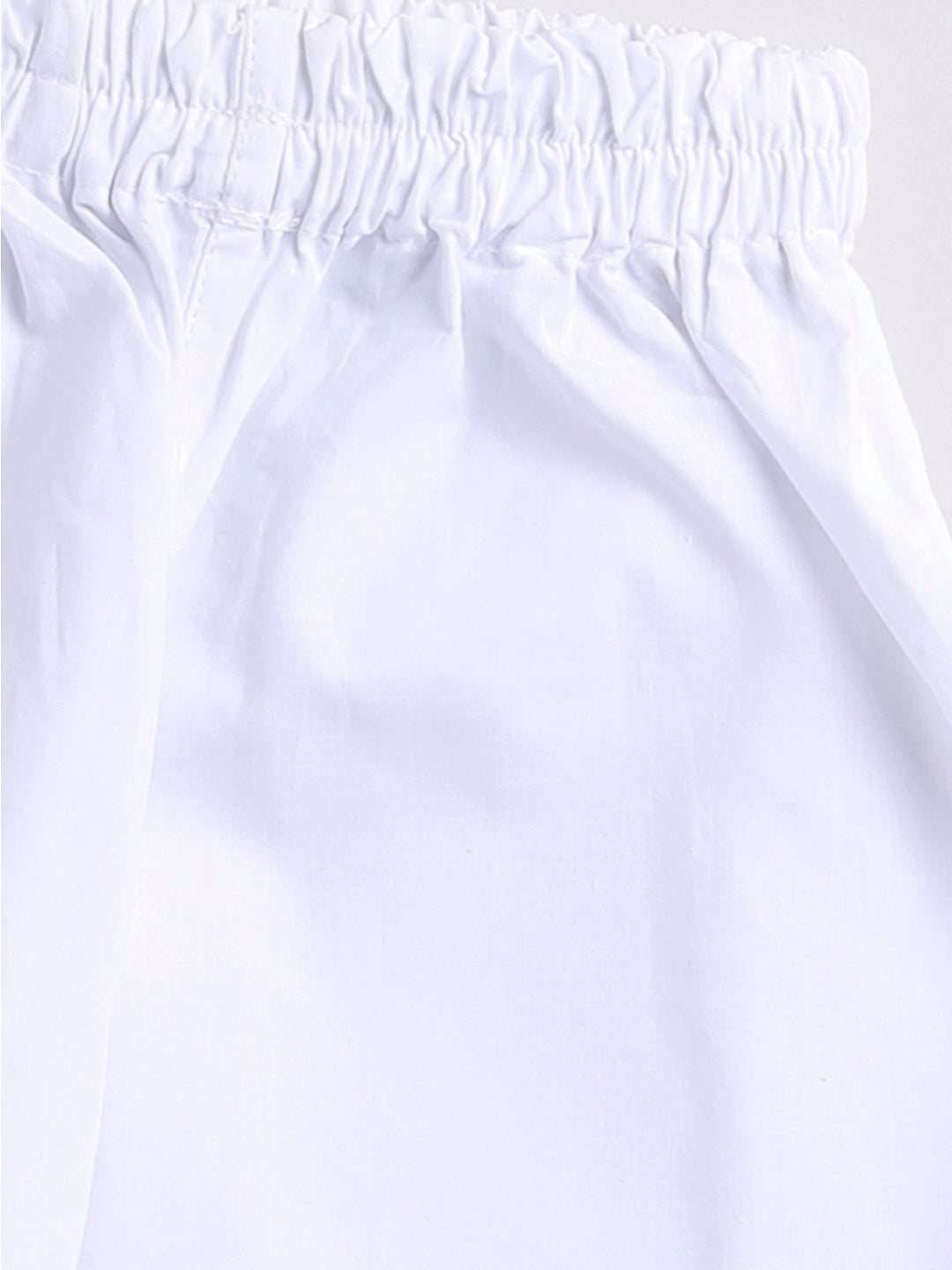 Infant Boy's Pink And White Cotton Kurta Pyjama Set