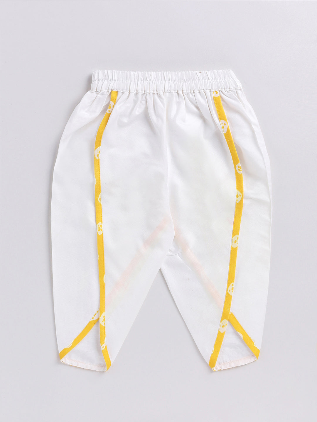 Girl's' Yellow Kurta And Dhoti Pant Set