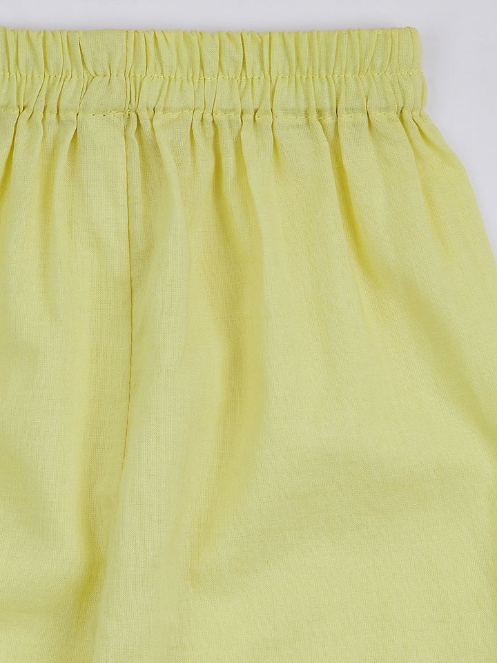 Girls Mint Green Kurta Pant Set