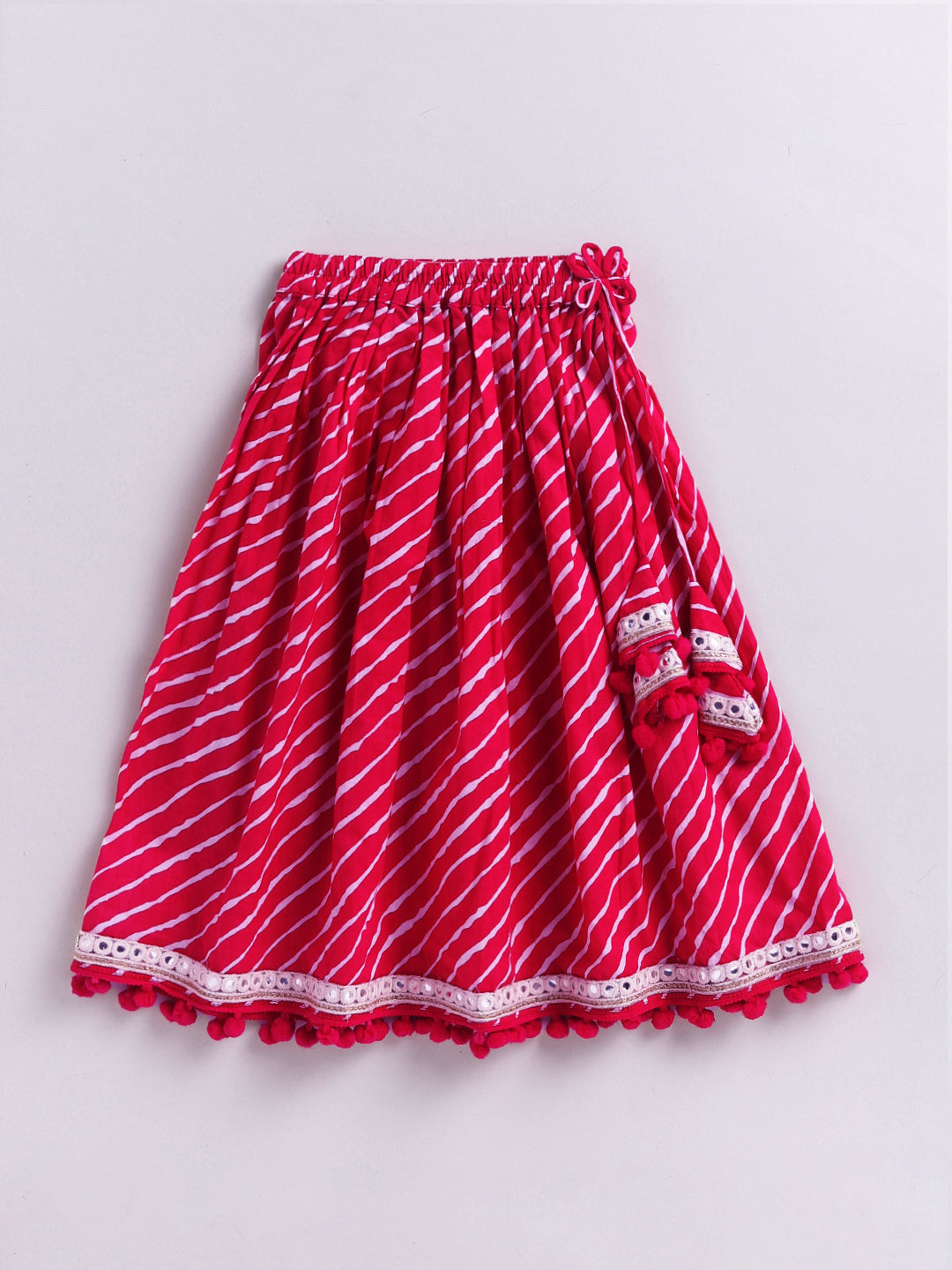 Girl's' Pink Lehenga Choli With Dupatta