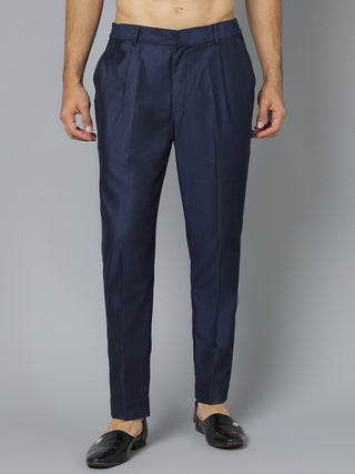 SHRESTHA BY VASTRAMAY Men's Navy Blue Viscose Pant Style Pyjama Set