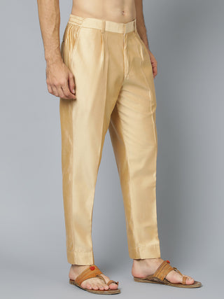 SHRESTHA BY VASTRAMAY Men's Rose Gold Viscose Pant Style Pyjama Set