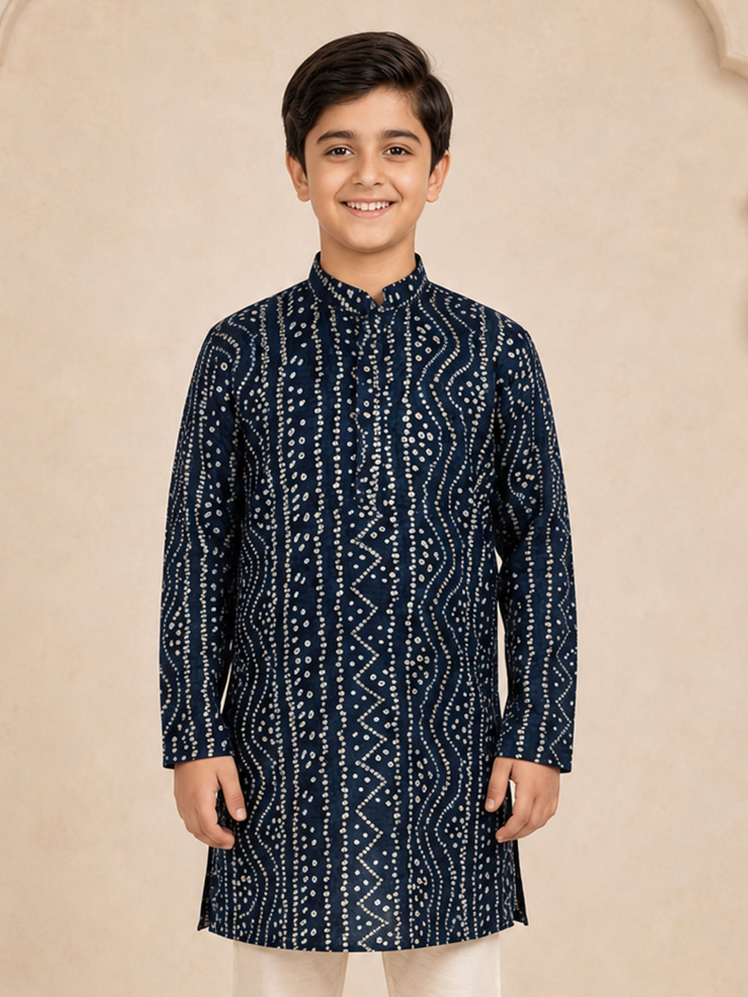 Boy Navy Blue Rayon Kurta Festive, Festive Glitz, Indated Traditions, Summer / Casual, All regions Ethnic Wear