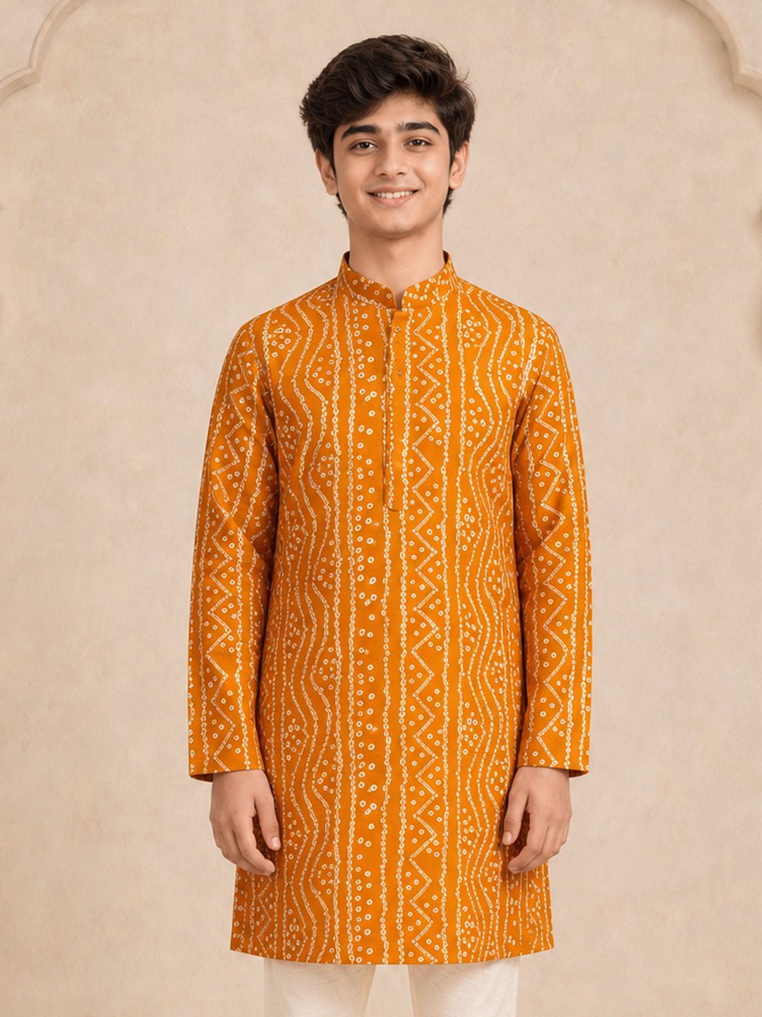 Boy Mustard Rayon Kurta Festive, Festive Glitz, Indated Traditions, Summer / Casual, All regions Ethnic Wear