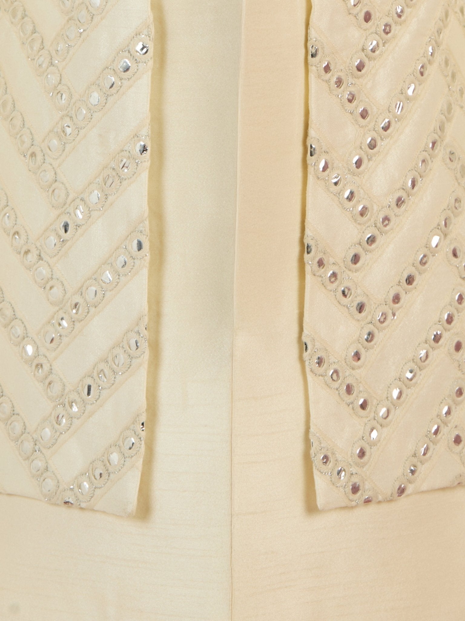 vastramayBoy's Cream Silk Blend Sherwani Set