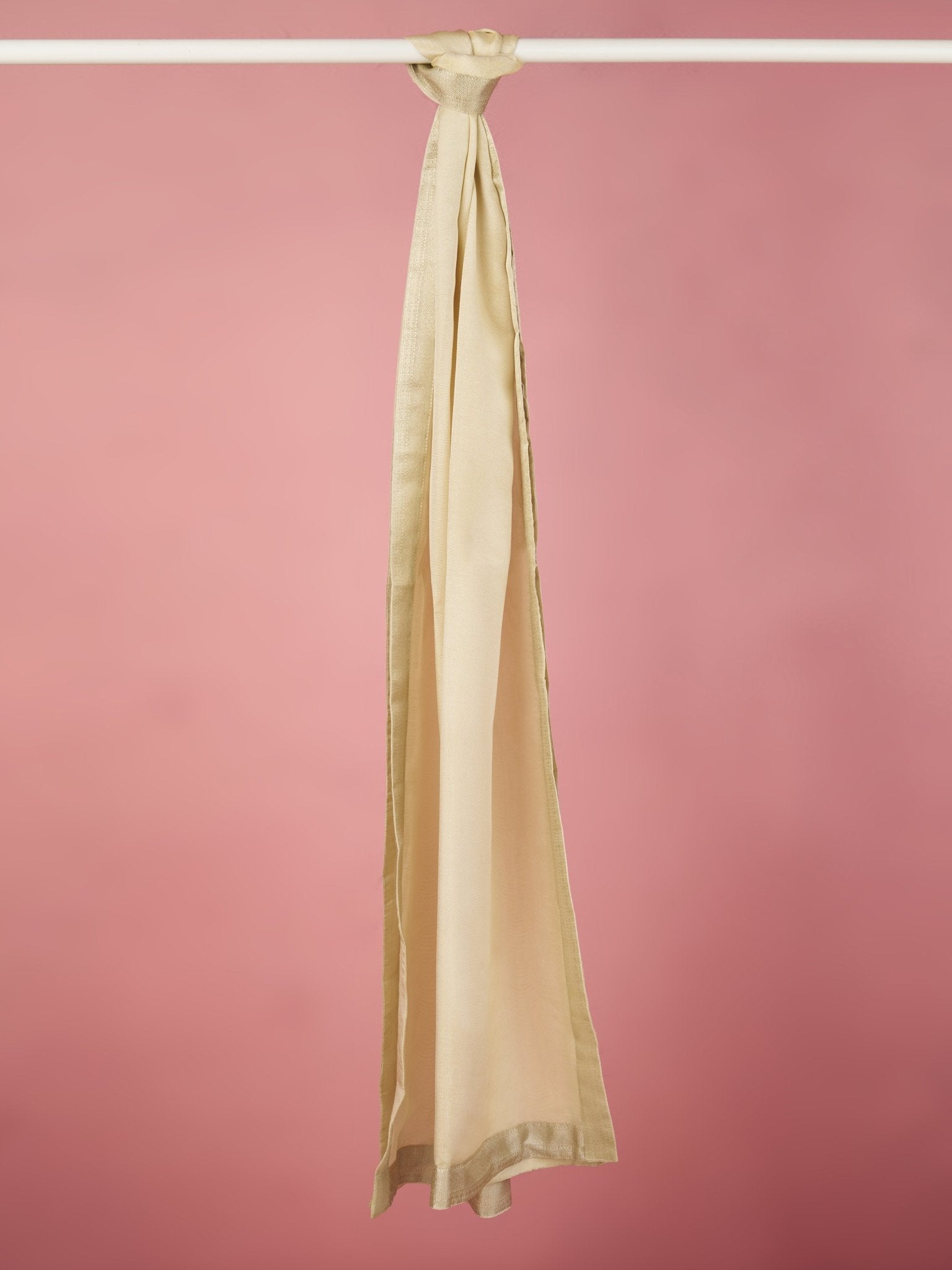 vastramayMen Beige Tissue Silk Dupatta