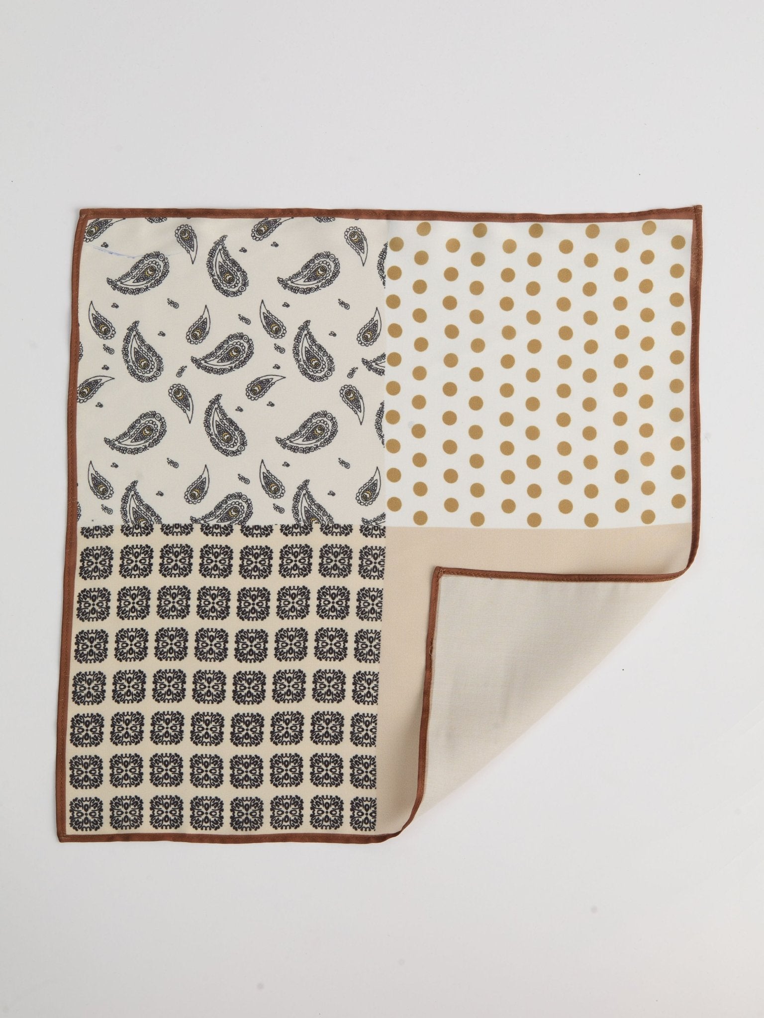 Men's Multicolour Printed Silk Pocket Square