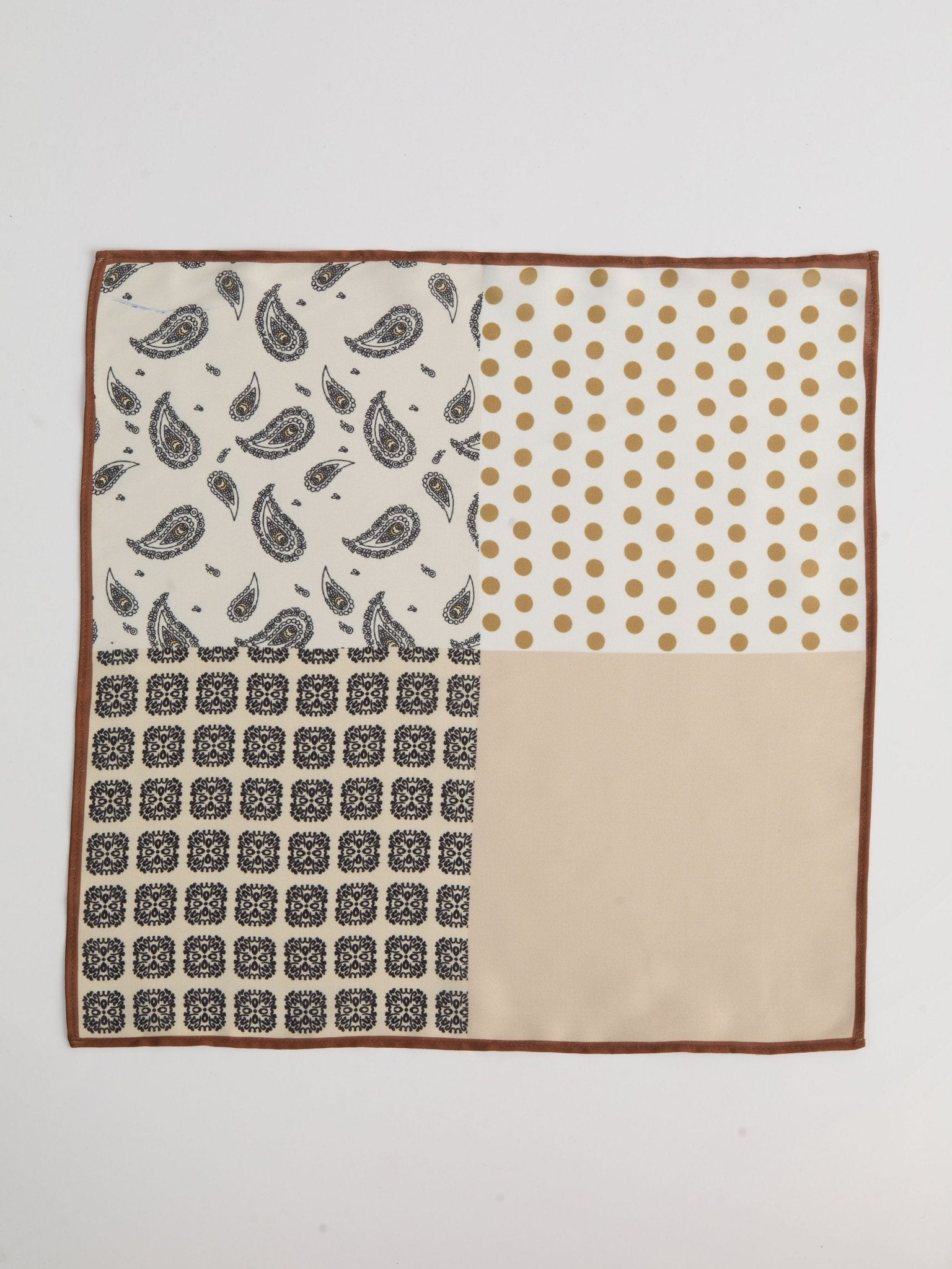 Men's Multicolour Printed Silk Pocket Square