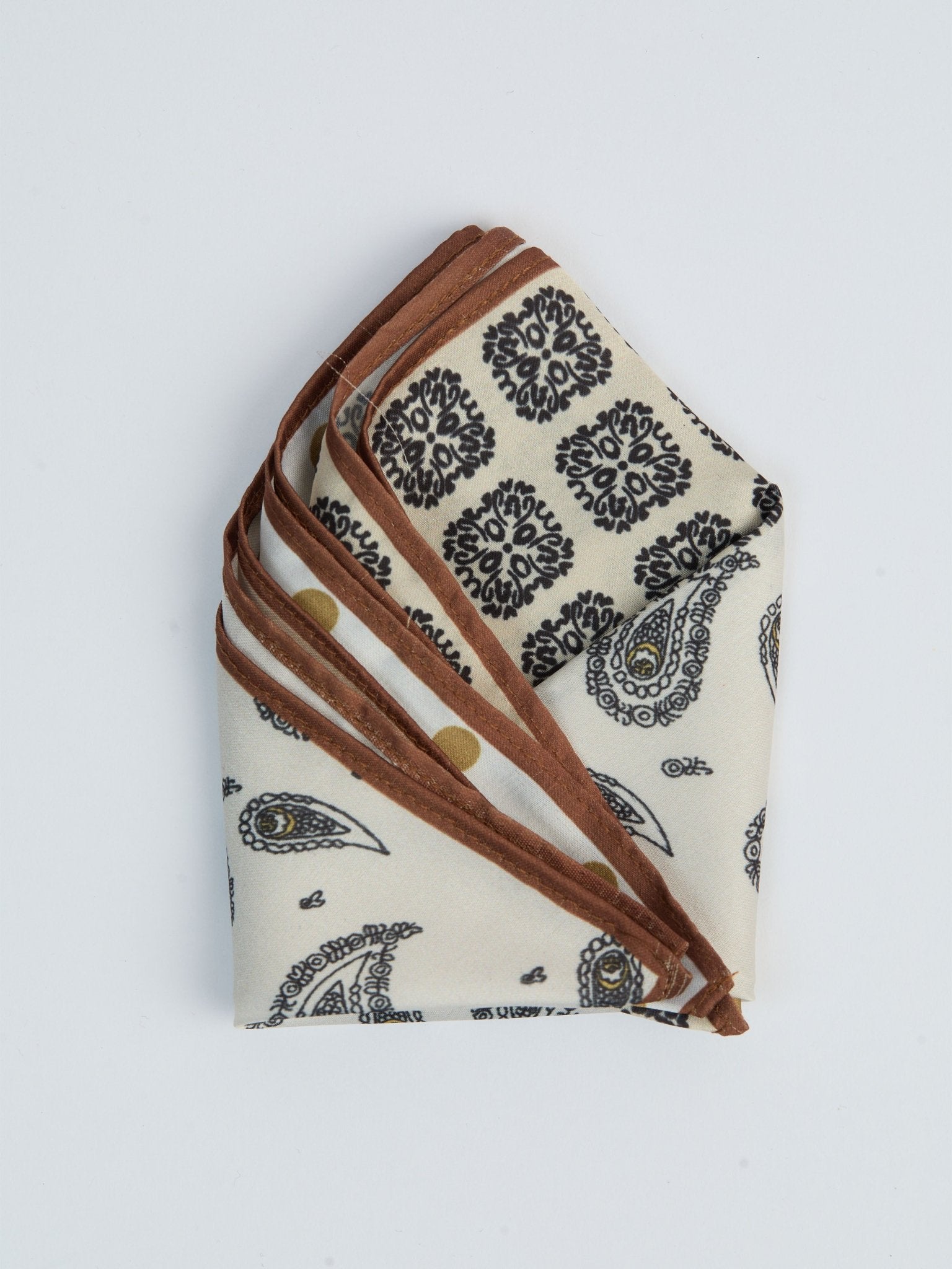 Men's Multicolour Printed Silk Pocket Square