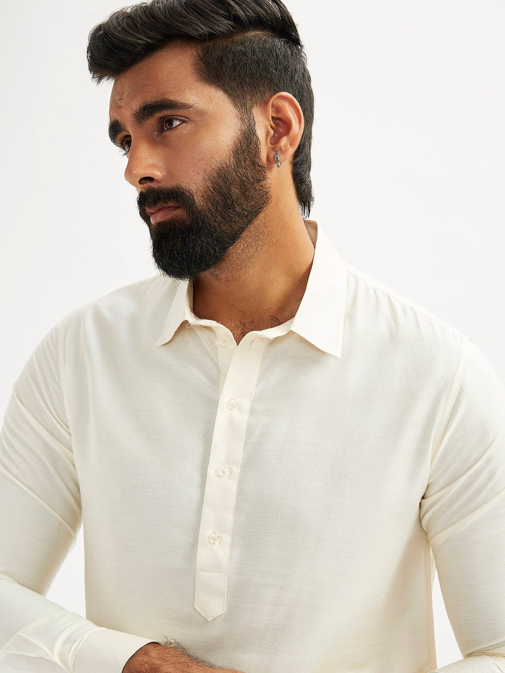 vastramayMen’s Solid Pathani Kurta and Patiala Pyjama Set