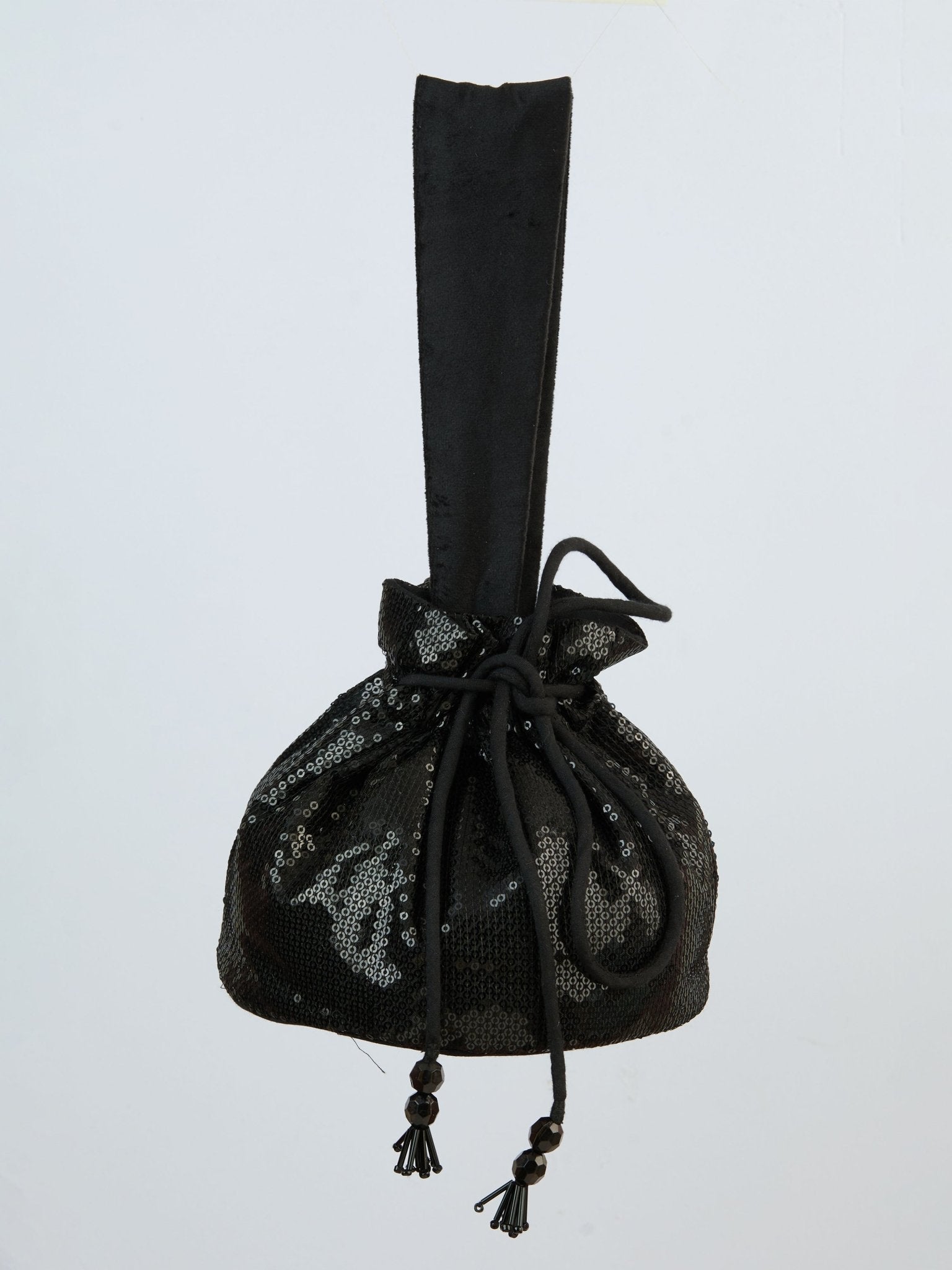 Women's Black Handcrafted Potli Clutch