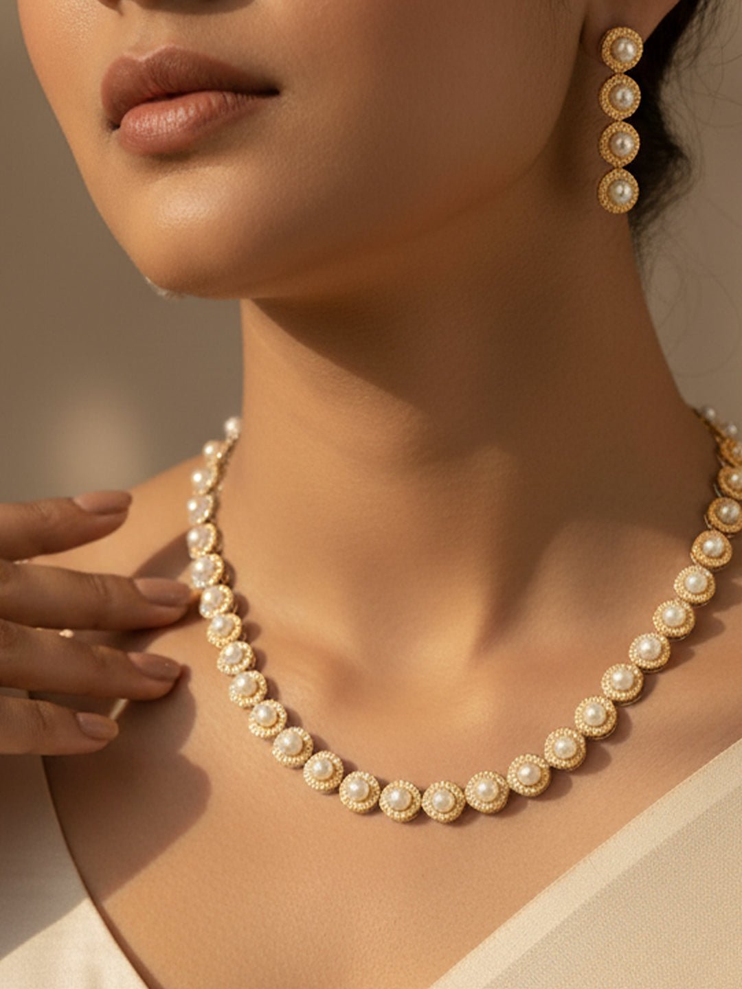 vastramayWomen's Gold Rhodium Plated Necklace