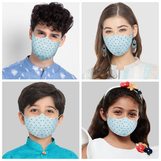 Vastramay Unisex 3 -Ply Floral Printed Reusable Anti-Pollution Comfortable Half Face, Ear Loop Cotton Welness Mask