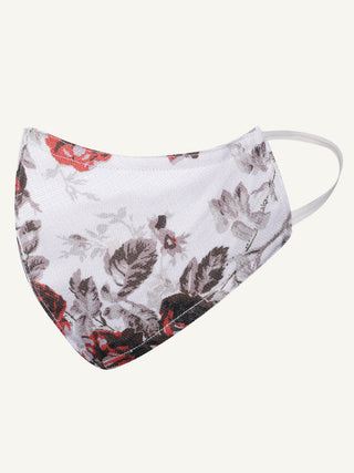 Vastramay Unisex 3 -Ply Floral Printed Reusable Anti-Pollution Comfortable Half Face, Ear Loop Cotton Welness Mask