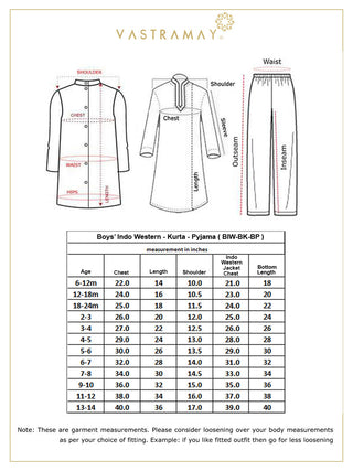 JBN Creation Boys' Blue Silk Blend Jacket, Kurta and Pyjama Set