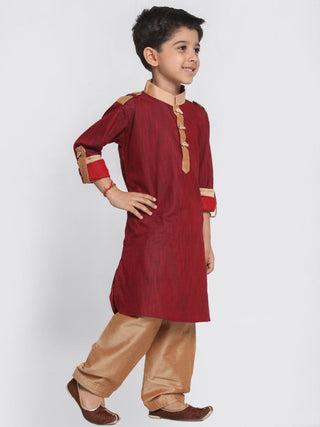Maroon pathani suit promotes a royal appearance
