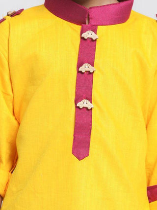 Yellow-maroon pathani suit looks gorgeous