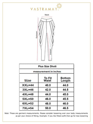 Vastramay Men's Plus Size White Cotton Blend Solid Traditional Dhoti