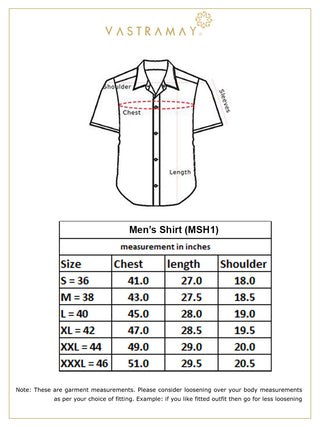 VASTRAMAY Men's Brown Cotton Ethnic Shirt