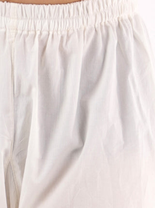 VASTRAMAY Boys' Aqua Nehru Jacket With White Cotton Kurta Pyjama set