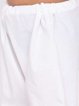Boys' Maroon Cotton Kurta and Pyjama Set