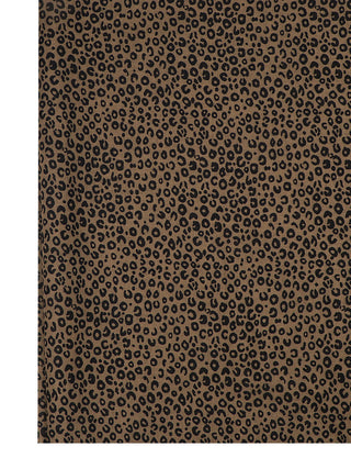 Vastramay Cheetah Print Brown Cotton Blend Running Fabric