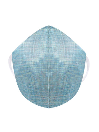 Unisex 2 Ply Self Design Blue Cotton Textured Reusable Face Mask