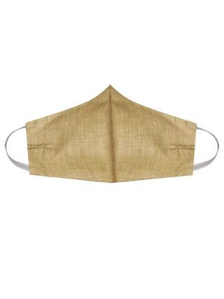 Unisex 2 Ply Brown Cotton Textured Reusable Face Mask