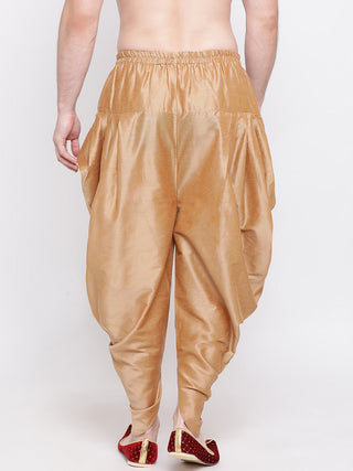 VASTRAMAY Men's Rose Gold Solid Dhoti Pant