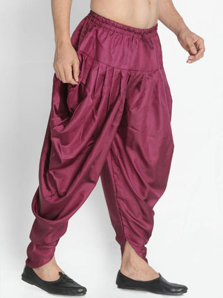 Men's Purple Silk Blend Dhoti