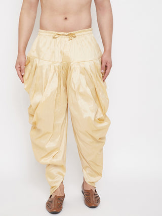 VM BY Vastramay Men's Gold Dhoti Pants
