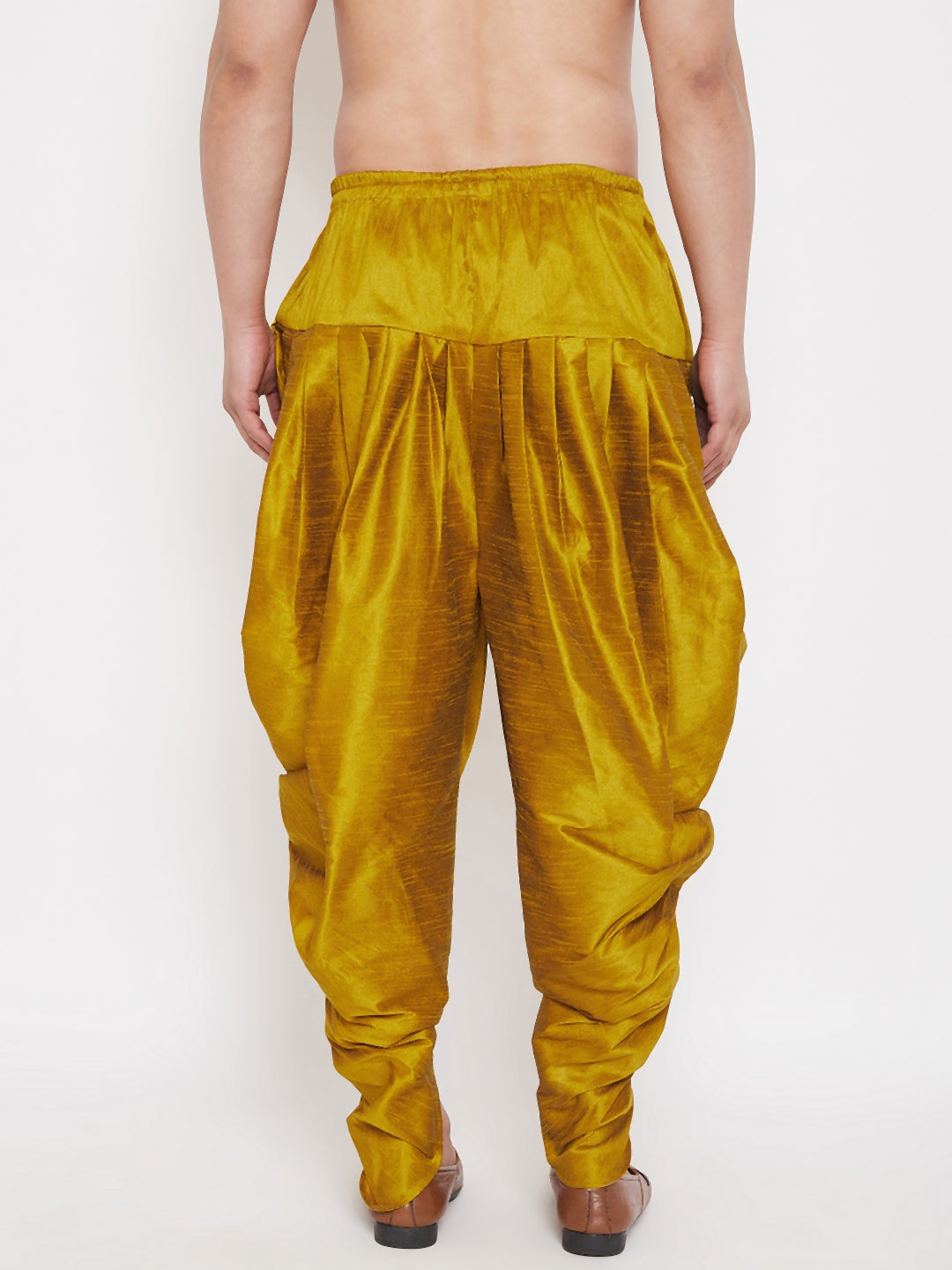 Buy Ivory Short Kurta with Yellow Dhoti Pants by Designer DEBYANI Online at  Ogaan.com