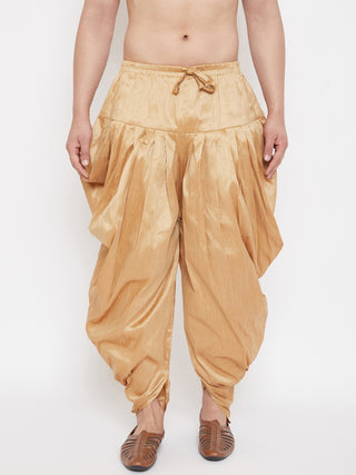 VM BY Vastramay Men's Rose Gold Dhoti Pants