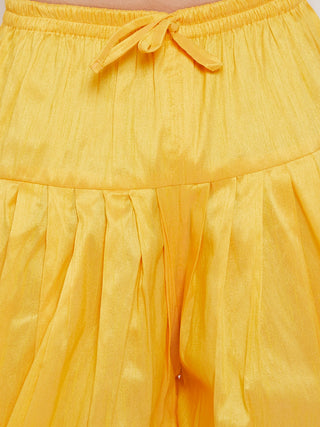 VM BY Vastramay Men's Yellow Dhoti Pants