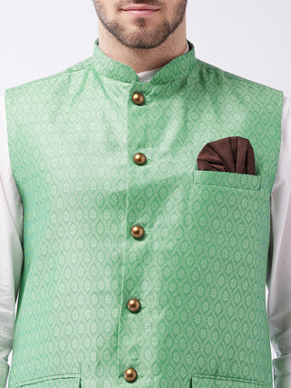 Vastramay Green Baap Beta Ethnic Jacket Set