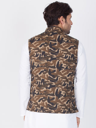 Men's Camouflage Print Cotton Ethnic Jacket
