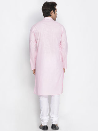 VASTRAMAY Pink Baap Beta Kurta Pyjama Set