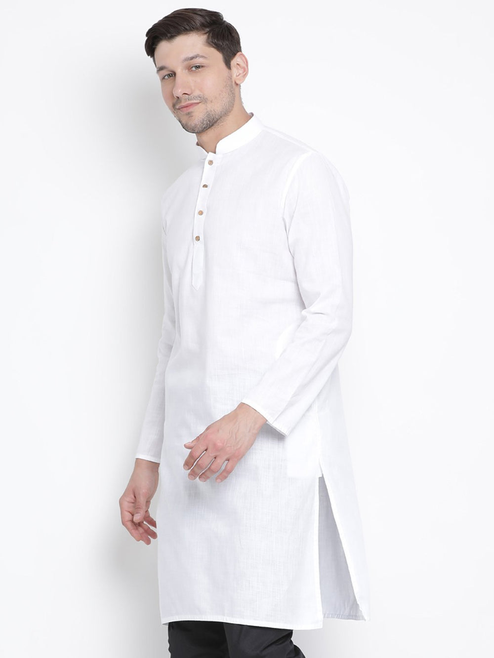 Men's White Cotton Kurta