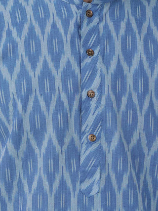 Men's Blue Pure Cotton Kurta