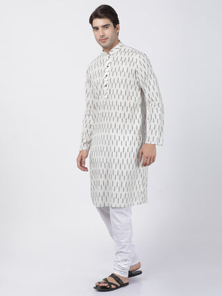 Men's White Pure Cotton Kurta and Pyjama Set