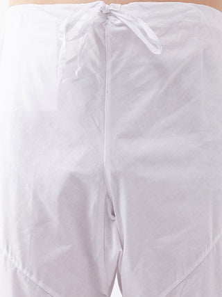 Vastramay Pure Handloom Cotton Blue and White Baap Beta Kurta Pyjama set