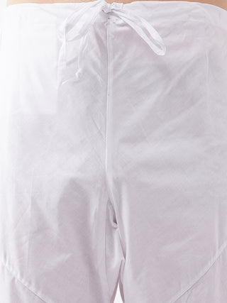 Vastramay Pure Handloom Cotton Maroon and White Baap Beta Kurta Pyjama set