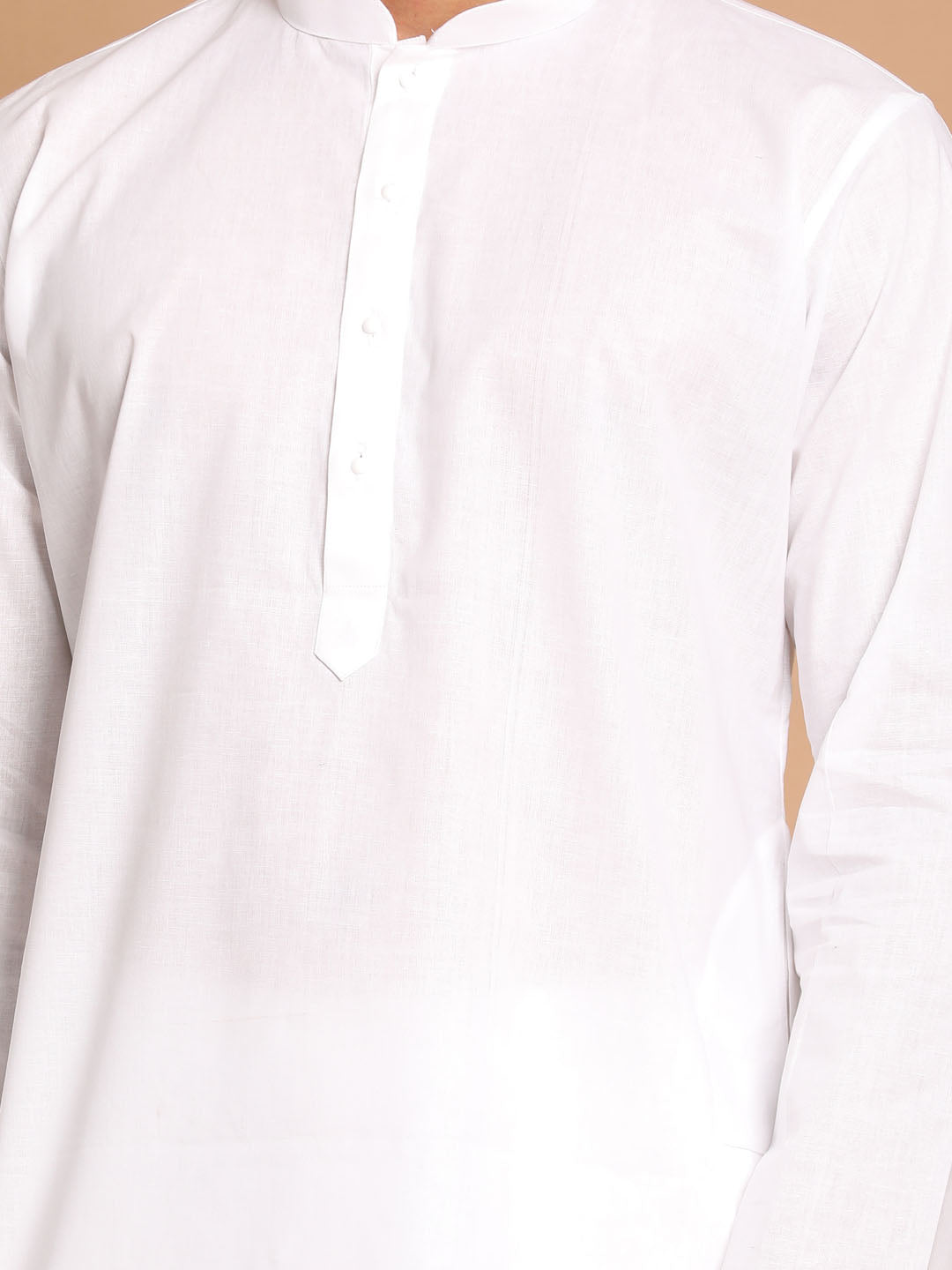 Men's White Kurta And Pajama Set