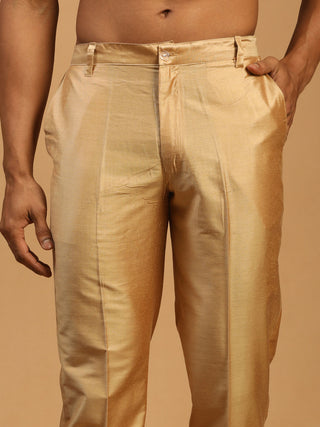 VASTRAMAY Men's Rose Gold Cotton Pant Style Pyjama