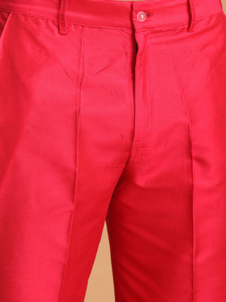 VASTRAMAY Men's Valentino Pink Viscose Pant Style Pyjama