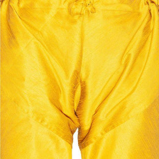 Men's Yellow Cotton Silk Blend Pyjama