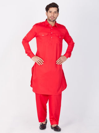 Bright red-coloured men&rsquo;s kurta makes you noticeable