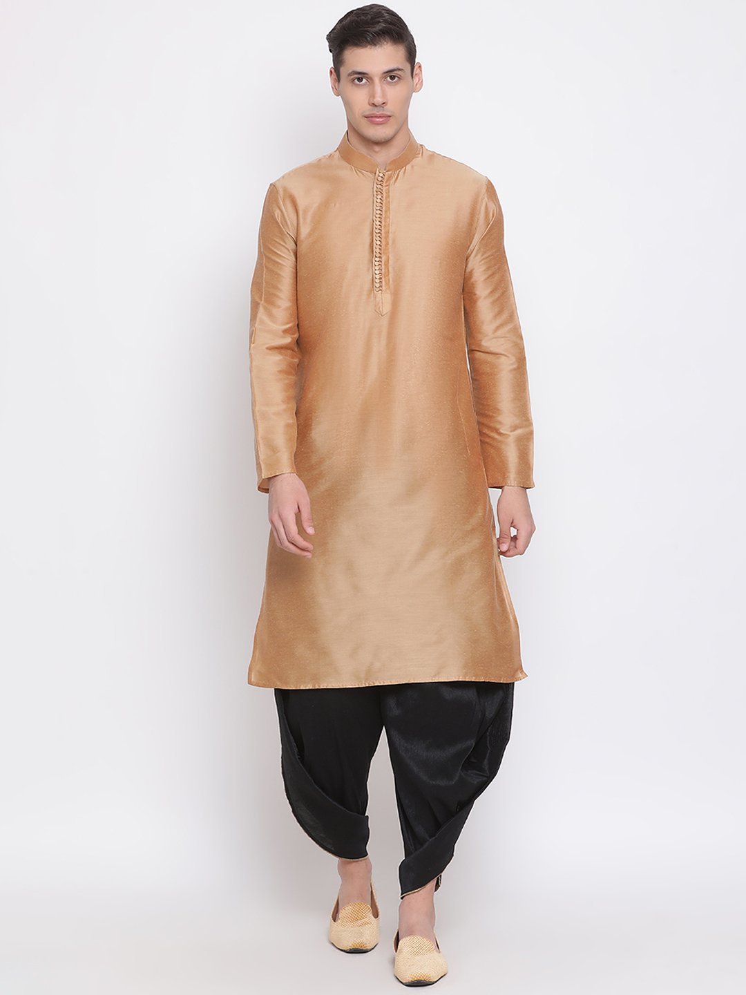 Men's Black Silk Blend Dhoti Pant